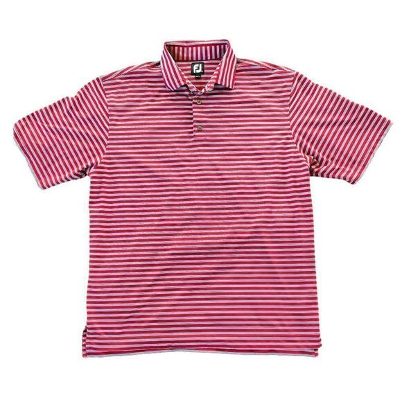 FootJoy Men's Stretch Lisle Pinstripe Polo size XL Ridgewood Country Club - Picture 1 of 3
